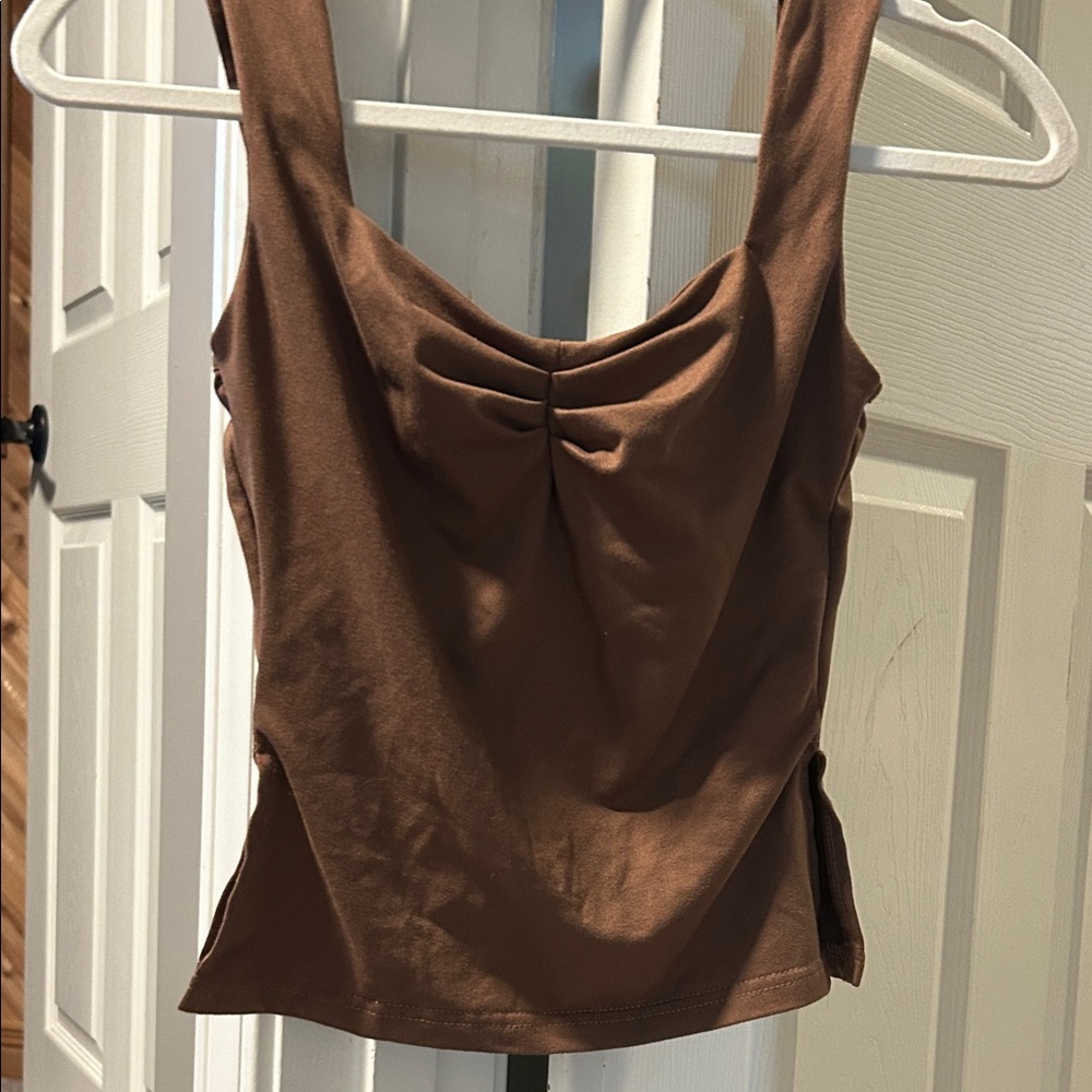 Brown Sleeveless Women's Top